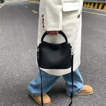 2023 Повседневная универсальная сумка через плечо, сумка через плечо, модный узор личи из мягкой кожи, женская персонализированная и стильная сумка
