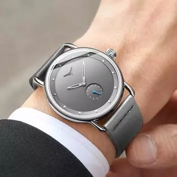 2023 повседневные часы мужские кварцевые наручные часы простые водонепроницаемые кожаные мужские часы роскошные часы серый