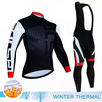 2023 Pro Winter Thermal Fleece Велосипедная майка Комплекты с длинным рукавом Велосипедная одежда MTB Велосипедная одежда Maillot Ropa Ciclismo Велосипедный костюм S