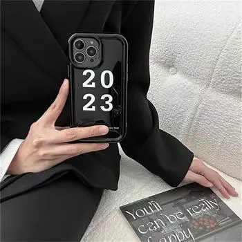 2023 простой стильный мягкий черный чехол для телефона Iphone 14 13 12 11 Pro Max, милый силиконовый защитный чехол для линз, простой мягкий чехол, принципиально For iPhone 11Pro Max