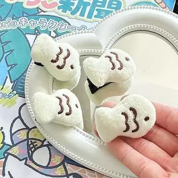 2023 японская милая маленькая заколка для волос в виде рыбьей кости для девочек, заколка для челки, сломанная заколка для волос, оригинальная забавная заколка для волос, головной убор