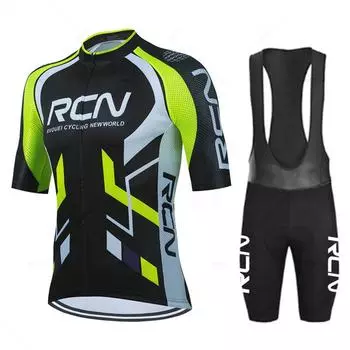 2023 Rcn Team комплект из велосипедного трикотажа с короткими рукавами, дышащий Mtb Maillot Ciclismo, спортивные нагрудники на открытом воздухе, летняя одежда для велоспорта XS