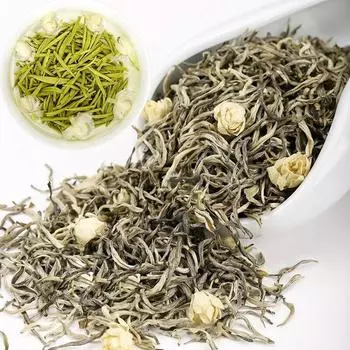 Романтический падающий снег Жасминовый китайский чай Натуральный премиум жасминовый зеленый китайский чай 100 г