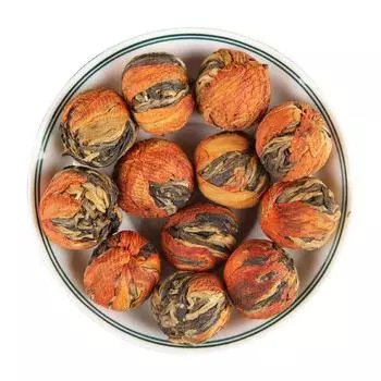 2023 Ручной работы Кунгфу Медовый аромат Дяньхун Лилия Дракон Жемчуг Дянь Хун Черный чай 100g/3.52oz