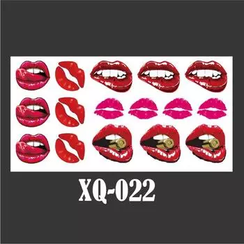 2023 сексуальная татуировка наклейка грудь нижняя часть живота сексуальная наклейка для татуировки с принтом губ 8.5X16CM