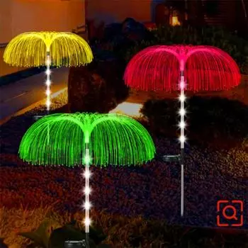 2023 Солнечная светодиодная лампа Уличная лампа для газона в виде медузы IP65 Водонепроницаемая садовая рождественская лампа RGB Хэллоуин Рождественские украшения Садовая лампа Taraxacum C sincere