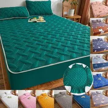 2023 стеганая простыня с героями мультфильмов, толстое постельное белье, наматрасник, сплошной цвет, простыня с эластичной резинкой, покрывало 90x200cm Only A Sheet