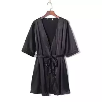 2023 Summer Women s Clothing Korean Style Minimalist Solid Color Sexy Deep V Neck One-Piece High Waist Shoelace Slim Looking Dress Black S/M