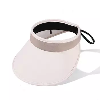 2023 Sun Protection Hat Women s New Arrival Korean Peaked Cap Summer Sports Cycling Topless Hat Outdoor Headband Hat Beige color matching (Foldable model) Adjustable