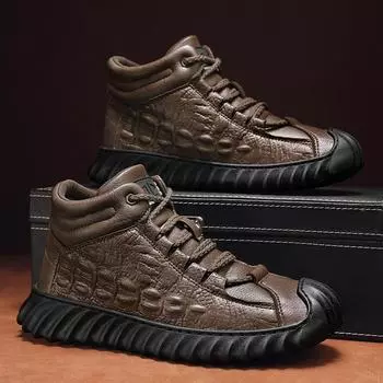 2023 теплая хлопковая обувь, высокие хлопковые туфли для отдыха, уличная обувь высокого качества, удобные амортизирующие нескользящие кроссовки 39 чёрный