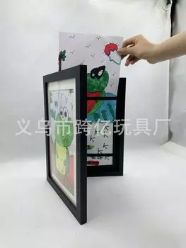2023 трансграничные новые детские художественные рамки детская художественная фоторамка деревянная масляная живопись хранение белый