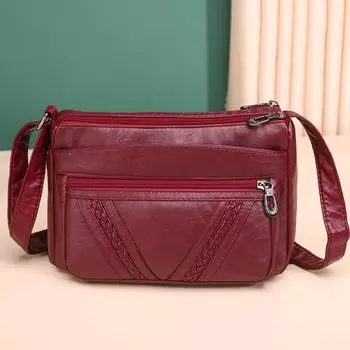 2023 трендовая женская сумка из мягкой искусственной кожи, сумка через плечо, роскошная дизайнерская сумка, кошелек, элегантная сумка через плечо в стиле ретро для женщин чёрный