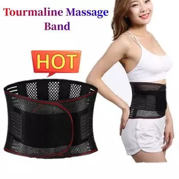 Массажная повязка с турмалиновой магнитной терапией 2025 года M чёрный