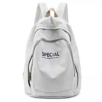 2023 Унисекс Холст Рюкзаки Мода Письмо Дизайн Студенческие Школьные Сумки Для Подростков Сплошной Цвет Старая Школа Стиль Повседневный Рюкзак CN грязно-белый