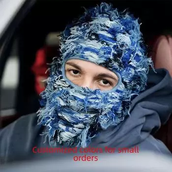 2023 Унисекс Камуфляж Вязаная Балаклава: Персонализированная шерстяная шапка армия зеленый