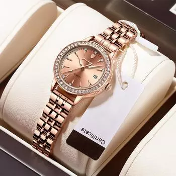 2023 Универсальные, нишевые, модные женские часы, водонепроницаемый календарь с ночником, часы для девочек, роскошные кварцевые часы