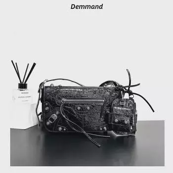 2023 Весна Ретро Заклепки Флип-топ Сумка Через Плечо Мотоцикл Камера