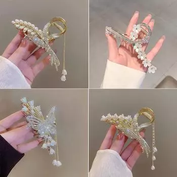 2023 Высококачественная китайская шпилька с кисточками и зажим в виде акулы для женщин – модный аксессуар для волос