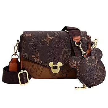 2023 Высококачественная женская сумка из искусственной кожи с широким ремешком, известный дизайнерский бренд, женские квадратные сумки на плечо, сумки через плечо 22X15X8cm