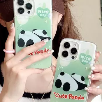 2023 Высококачественный чехол для телефона Imd Panda с милым животным, задняя крышка для Iphone 11 12 Promax 13 14 Pro Max, силиконовый мягкий чехол for iphone 11