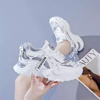 2023 весенние новые дышащие туфли для папы, студенческая повседневная обувь, женские кроссовки на толстой подошве, женские кроссовки 810 35