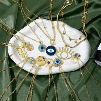 2023 Y2K модное ожерелье на Хэллоуин для девочек, роскошный кулон с бриллиантами, элегантное очаровательное ожерелье, зимнее полое свитер-цепочка A золотой