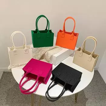 2023 Женская ручная сумка на плечо из чистого фетра, мини-кошелек, женская сумка-шоппер роскошного дизайна