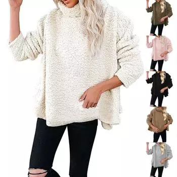 2023 женский новый шерстяной свитер, осенне-зимнее свободное верхнее пальто для женщин S белый