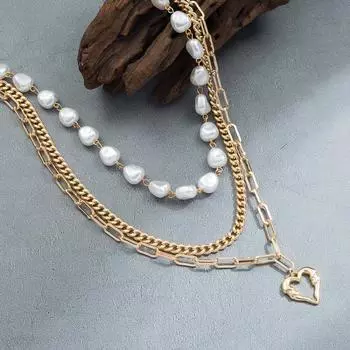 2023 женское индивидуальное модное темпераментное кулон в форме сердца, элегантное двойное ожерелье в форме сердца для любовника золотой