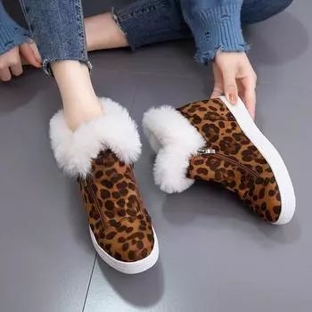 2023 зимние новые большие замшевые полусапоги, женская обувь, утолщенные теплые повседневные хлопковые ботинки на плоской подошве 35 чёрный