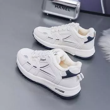 2023 зимние новые женские теплые универсальные кроссовки Cortez на флисовой подкладке с поднятой подошвой для спорта и отдыха, женская обувь для бега 35