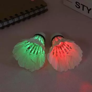 2024 1 шт. Освещение для бадминтона Темная ночь Цветное светодиодное освещение Спортивное бадминтонное освещение Точечный волан Аксессуары для волана синий