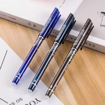 2024 1 шт. стираемая гелевая ручка синие/черные чернила волшебная ручка офисные школьные принадлежности студенческая экзаменационная ручка канцелярские принадлежности 1 refill синий