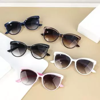 2024 1 шт. женские поляризованные модные очки «кошачий глаз», разноцветные модные очки, современный простой стиль для мужчин и женщин, для путешествий на открытом воздухе или пляжной вечеринки