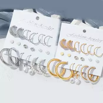 2024 2023 Arc Элегантный женский комплект серег с шариком Модный кулон Делюкс Классический ретро Полукруглый вечерние Карнавальные универсальные аксессуары для девочек серебряный