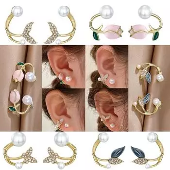 2024 2023 Серьги с цветочными инкрустациями из бриллиантов Пара костюмов Модный шарм Элегантные девушки Прекрасные вечерние девушки из ночного клуба Универсальные серьги Аксессуары 1 золотой