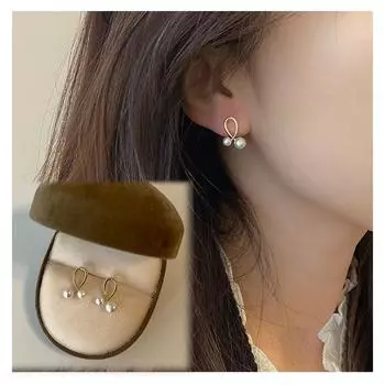 2024 2023 Серьги в европейском стиле Элегантные жемчужные серьги Модные очаровательные темпераментные золотые серьги Простые серьги с каплями воды золотой