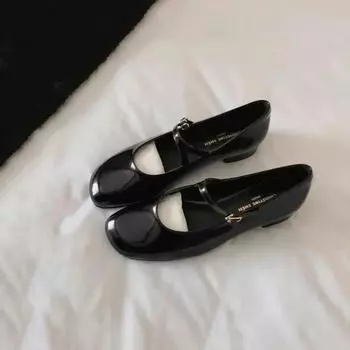 2024 2024 Симпатичные Туфли Лолиты Японские Девочки Платформа Черные Плоские Каблуки 2024 Квадратный Носок Мэри Джейн Женские Кожаные Туфли Для Студентов Косплей 35 коричневый