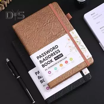 2024-2025 Планировщик Блокнот Ежедневный Ежемесячный Ежегодный Органайзер Обложка из искусственной кожи Премиум Бумага Планировщик Блокнот чёрный