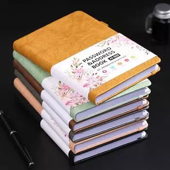 2024-2025 Планировщик Блокнот Ежедневный Ежемесячный Ежегодный Органайзер Обложка из искусственной кожи Премиум Бумага Планировщик Блокнот чёрный