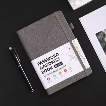 2024-2025 Планировщик Блокнот Ежедневный Ежемесячный Ежегодный Органайзер Обложка из искусственной кожи Премиум Бумага чёрный