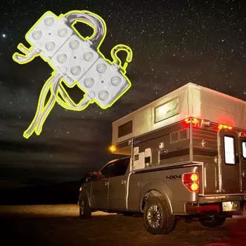 2024 20 светодиодных автомобильных фонарей на крышу, внутреннее потолочное освещение для фургона, грузовой автомобиль, внутренняя лампа для кемпера, лодочного прицепа, грузовика, Вирджиния 3.7 x 3.7 cm белый