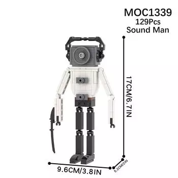 2024 3D Спикерман Детский блок пластиковый игровой конструктор для подростков и детей Skibidi унитаз Sound man