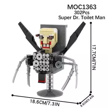2024 3D Спикерман Детский блок пластиковый игровой конструктор для подростков и детей Skibidi унитаз