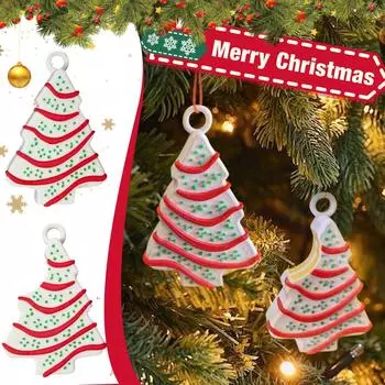 2024 3D стерео елочные украшения с посыпкой глазурь для торта, елочные украшения для торта, , Подарки на День матери для женщин, Подарки для пекарей One Size