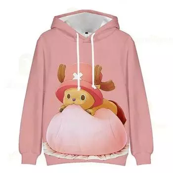2024 3D толстовки цельный худи мужской свитшот унисекс Harajuku Tony Chopper пуловеры повседневные горячая распродажа аниме толстовки детские S