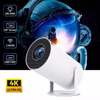2024 4K Android 11 Dual Wifi6 200 ANSI Allwinner H713 BT5.0 1080P 1280*720P Домашний кинотеатр Уличный портативный проектор US