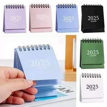 2024.7-2025.12 Настольный календарь Простой ежемесячный ежедневник Настольный бумажный календарь чёрный