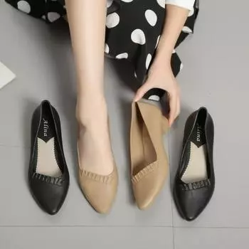 2024 эластичные балетки женские сетчатые трикотажные туфли на плоской подошве повседневные туфли на одинарной платформе 36 чёрный