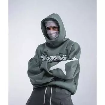 2024 Американский стиль уличного украшения для мужчин и женщин Повседневная свободная одежда для пар Y2K Совершенно новая толстовка с капюшоном из пеноматериала со звездами и буквами S